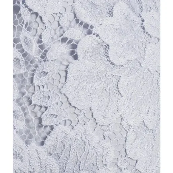 Free People Hailee Lace, Puffed Sleeve Mini Dress | Sz S, White New $168 - Picture 5 of 12